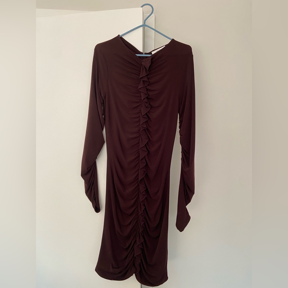 Reiss party/formal dress, purple with ruched detailing down the front and back!